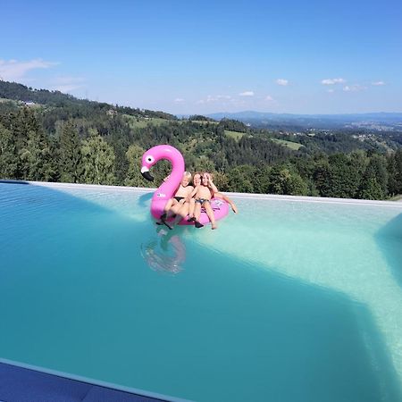 Chalet-Suedsteiermark - Traumhafte Aussicht, Infinity Pool, Privatsphaere, Klima Und De-Luxe Ausstattung Schwanberg Esterno foto